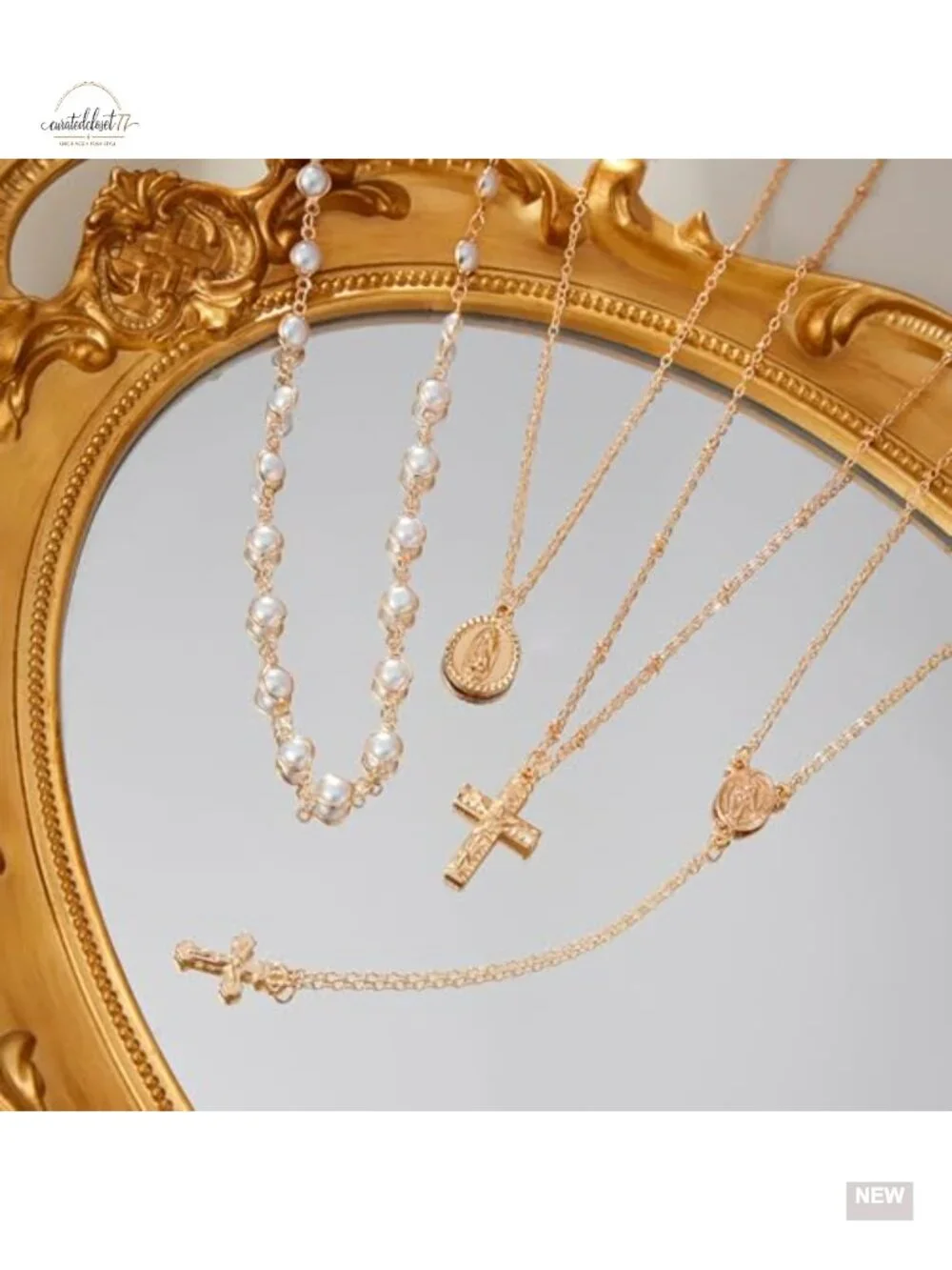 Layered Dainty Drop Y Shaped Pendant Necklace Set